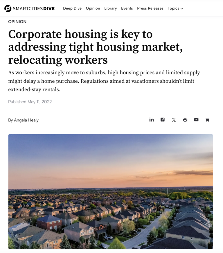 Corporate housing is key to addressing tight housing market, relocating workers